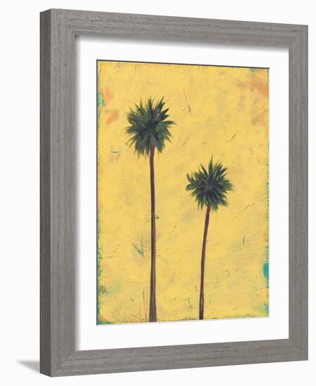 Palm Tree Silhouette-Jan Weiss-Framed Art Print