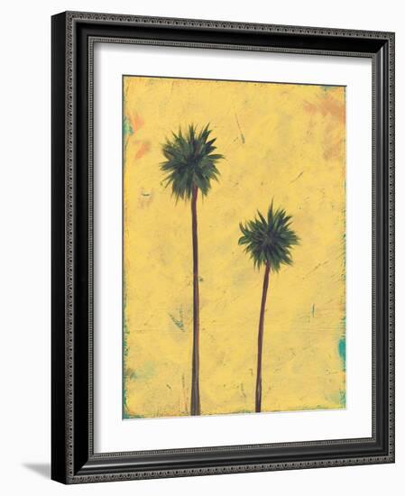 Palm Tree Silhouette-Jan Weiss-Framed Art Print