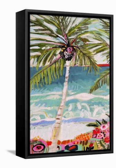 Palm Tree Wimsy I-Karen Fields-Framed Stretched Canvas