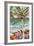 Palm Tree Wimsy II-Karen Fields-Framed Premium Giclee Print