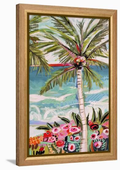 Palm Tree Wimsy II-Karen Fields-Framed Stretched Canvas