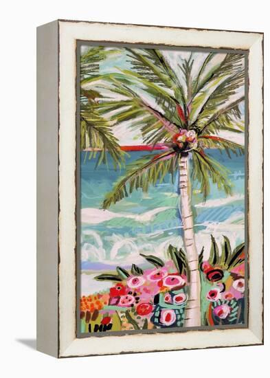 Palm Tree Wimsy II-Karen Fields-Framed Stretched Canvas