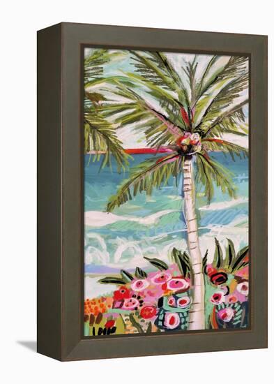 Palm Tree Wimsy II-Karen Fields-Framed Stretched Canvas