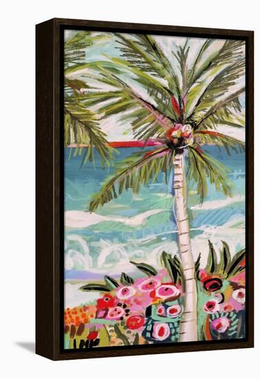 Palm Tree Wimsy II-Karen Fields-Framed Stretched Canvas