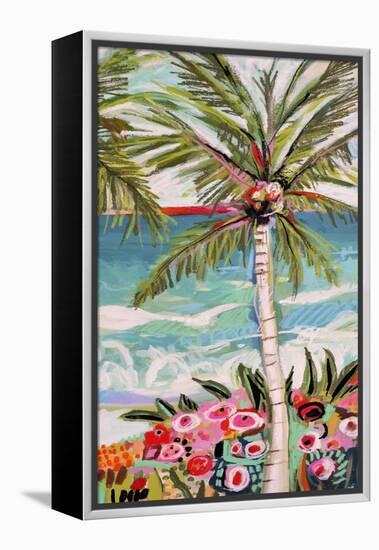 Palm Tree Wimsy II-Karen Fields-Framed Stretched Canvas