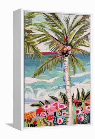 Palm Tree Wimsy II-Karen Fields-Framed Stretched Canvas