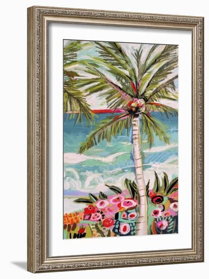 Palm Tree Wimsy II-Karen Fields-Framed Art Print