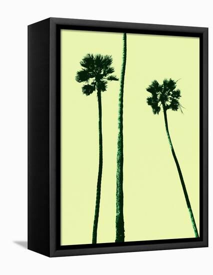 Palm Trees 2000 (Cyan)-Erik Asla-Framed Premier Image Canvas