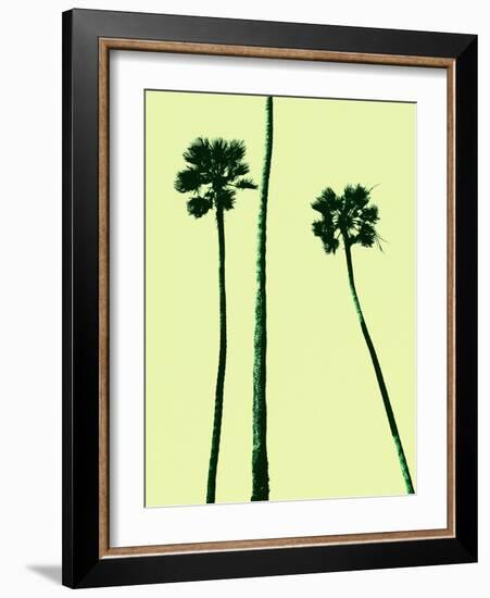 Palm Trees 2000 (Cyan)-Erik Asla-Framed Photographic Print