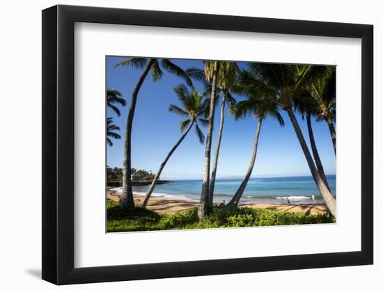Palm Trees and Beach along the Southern Maui-Terry Eggers-Framed Photographic Print