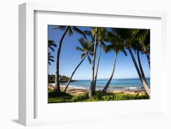 Palm Trees and Beach along the Southern Maui-Terry Eggers-Framed Photographic Print