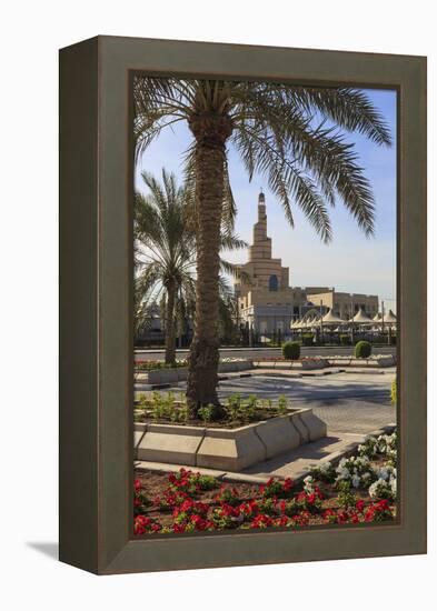 Palm Trees and Flower Beds Along Al-Corniche, Qatar-Eleanor Scriven-Framed Premier Image Canvas