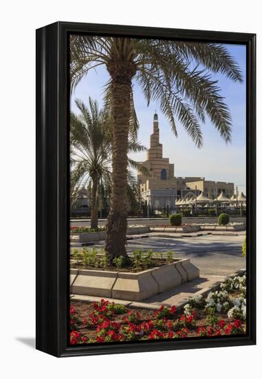 Palm Trees and Flower Beds Along Al-Corniche, Qatar-Eleanor Scriven-Framed Premier Image Canvas