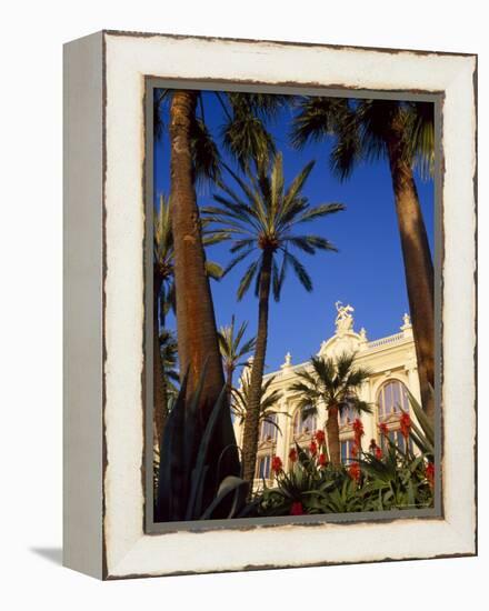 Palm Trees and Flowers in Front of the Casino at Monte Carlo, Monaco-Ruth Tomlinson-Framed Premier Image Canvas