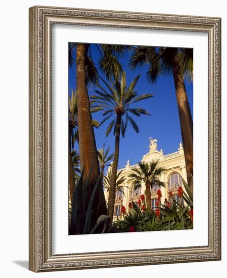 Palm Trees and Flowers in Front of the Casino at Monte Carlo, Monaco-Ruth Tomlinson-Framed Photographic Print