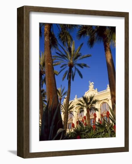 Palm Trees and Flowers in Front of the Casino at Monte Carlo, Monaco-Ruth Tomlinson-Framed Photographic Print