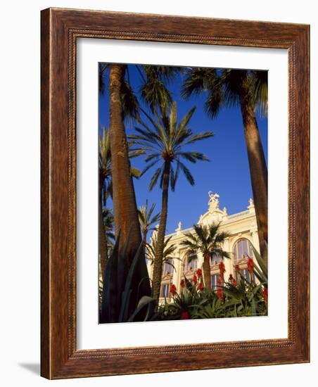 Palm Trees and Flowers in Front of the Casino at Monte Carlo, Monaco-Ruth Tomlinson-Framed Photographic Print