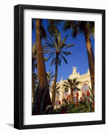 Palm Trees and Flowers in Front of the Casino at Monte Carlo, Monaco-Ruth Tomlinson-Framed Photographic Print