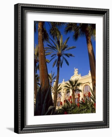 Palm Trees and Flowers in Front of the Casino at Monte Carlo, Monaco-Ruth Tomlinson-Framed Photographic Print