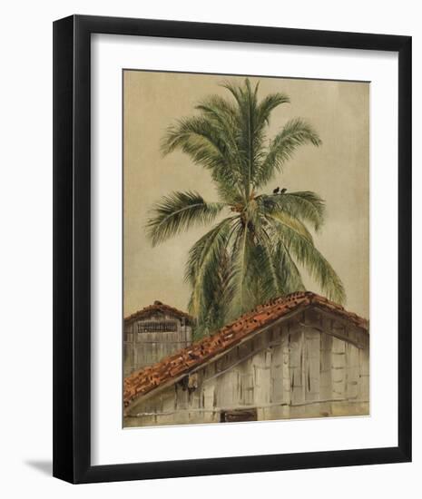 Palm Trees and Housetops, Ecuador-Frederic Edwin Church-Framed Premium Giclee Print