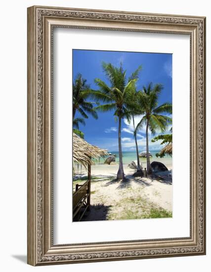 Palm Trees and Lamai Beach, Koh Samui, Thailand, Southeast Asia, Asia-Lee Frost-Framed Photographic Print