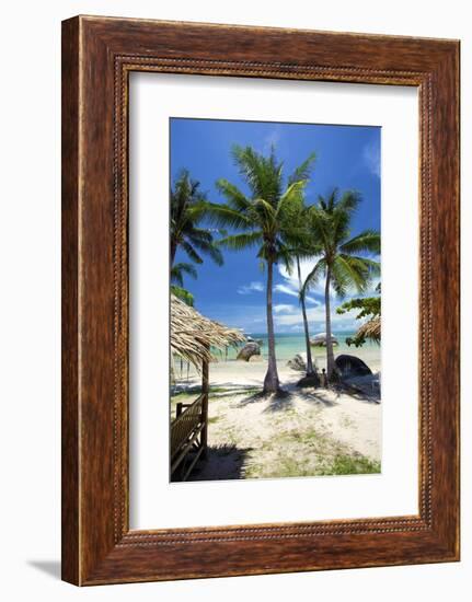 Palm Trees and Lamai Beach, Koh Samui, Thailand, Southeast Asia, Asia-Lee Frost-Framed Photographic Print