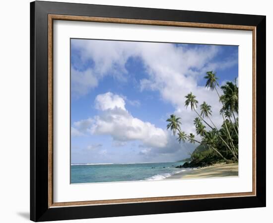 Palm Trees and Sea, Lalomanu Beach, Upolu Island, Western Samoa-Upperhall-Framed Photographic Print