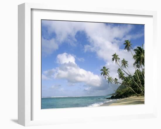 Palm Trees and Sea, Lalomanu Beach, Upolu Island, Western Samoa-Upperhall-Framed Photographic Print