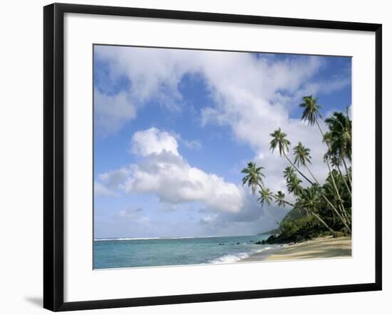 Palm Trees and Sea, Lalomanu Beach, Upolu Island, Western Samoa-Upperhall-Framed Photographic Print