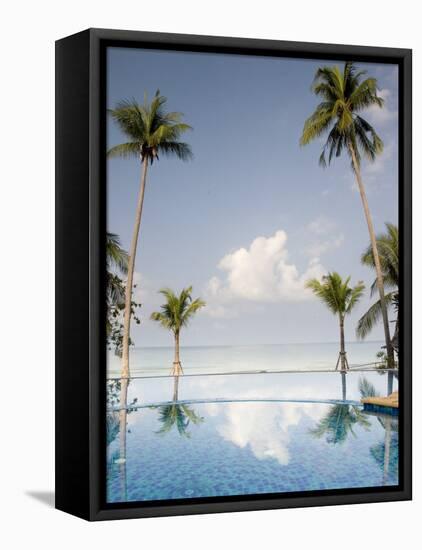 Palm Trees and Swimming Pool, Ko Chang, Kho Chang Island, Thailand-Gavriel Jecan-Framed Premier Image Canvas