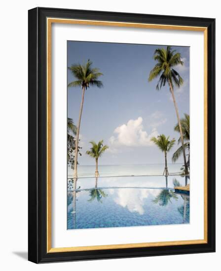 Palm Trees and Swimming Pool, Ko Chang, Kho Chang Island, Thailand-Gavriel Jecan-Framed Photographic Print