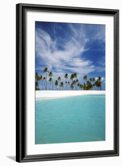 Palm Trees and Tropical Beach, Maldives, Indian Ocean, Asia-Sakis Papadopoulos-Framed Photographic Print