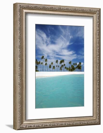 Palm Trees and Tropical Beach, Maldives, Indian Ocean, Asia-Sakis Papadopoulos-Framed Photographic Print