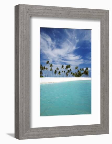 Palm Trees and Tropical Beach, Maldives, Indian Ocean, Asia-Sakis Papadopoulos-Framed Photographic Print