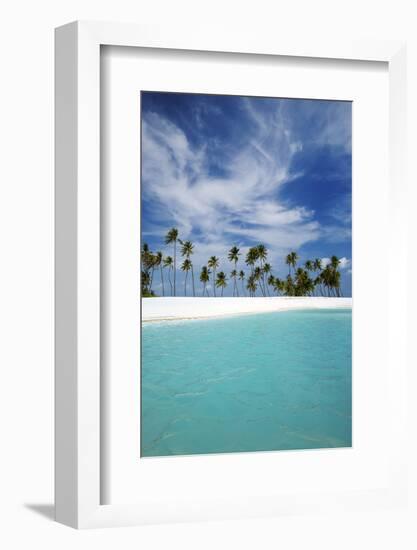 Palm Trees and Tropical Beach, Maldives, Indian Ocean, Asia-Sakis Papadopoulos-Framed Photographic Print