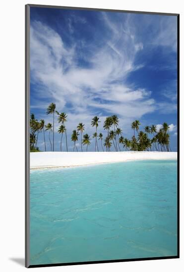 Palm Trees and Tropical Beach, Maldives, Indian Ocean, Asia-Sakis Papadopoulos-Mounted Photographic Print
