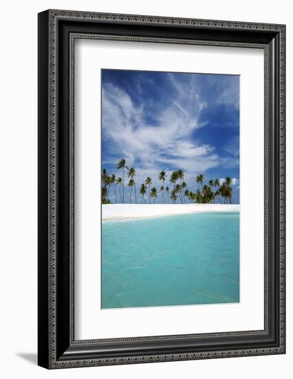 Palm Trees and Tropical Beach, Maldives, Indian Ocean, Asia-Sakis Papadopoulos-Framed Photographic Print