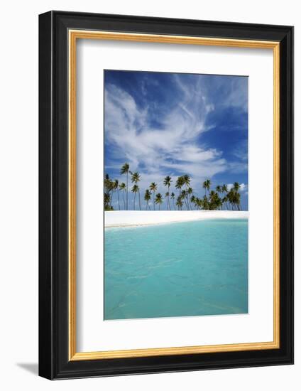 Palm Trees and Tropical Beach, Maldives, Indian Ocean, Asia-Sakis Papadopoulos-Framed Photographic Print