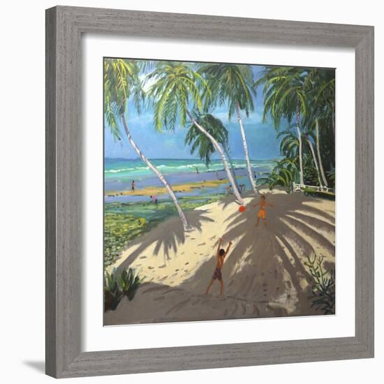 Palm Trees, Clovelly Beach, Barbados, 2013-Andrew Macara-Framed Giclee Print