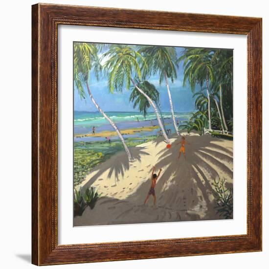 Palm Trees, Clovelly Beach, Barbados, 2013-Andrew Macara-Framed Giclee Print