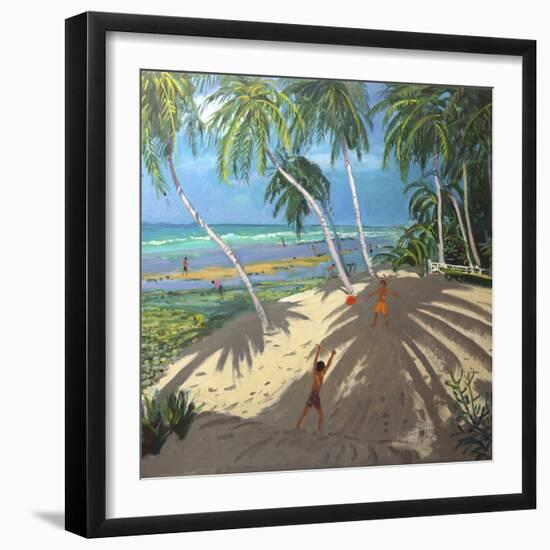Palm Trees, Clovelly Beach, Barbados, 2013-Andrew Macara-Framed Giclee Print
