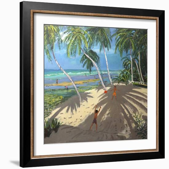 Palm Trees, Clovelly Beach, Barbados, 2013-Andrew Macara-Framed Giclee Print