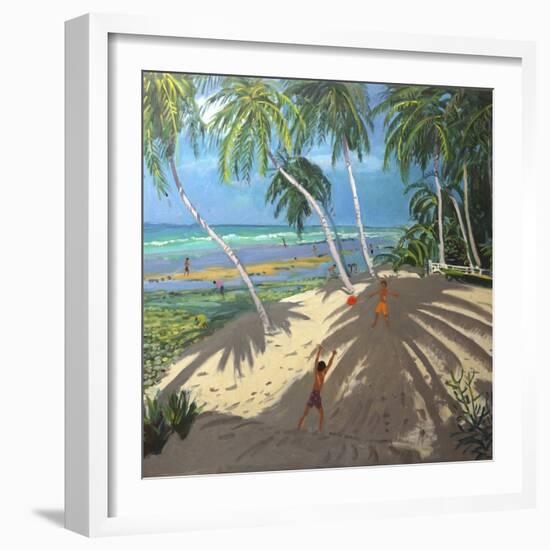 Palm Trees, Clovelly Beach, Barbados, 2013-Andrew Macara-Framed Giclee Print