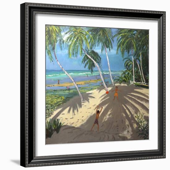 Palm Trees, Clovelly Beach, Barbados, 2013-Andrew Macara-Framed Giclee Print