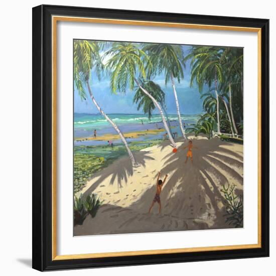 Palm Trees, Clovelly Beach, Barbados, 2013-Andrew Macara-Framed Giclee Print