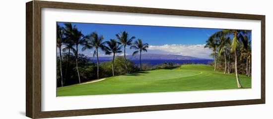 Palm Trees in a Golf Course, Wailea Emerald Course, Maui, Hawaii, Usa-null-Framed Photographic Print