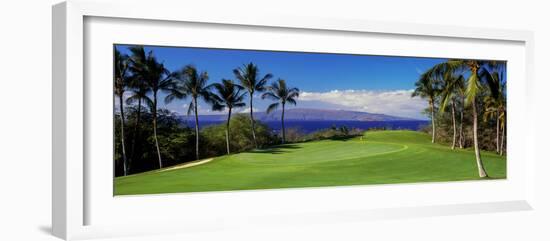 Palm Trees in a Golf Course, Wailea Emerald Course, Maui, Hawaii, Usa-null-Framed Photographic Print