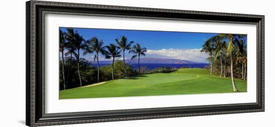 Palm Trees in a Golf Course, Wailea Emerald Course, Maui, Hawaii, Usa-null-Framed Photographic Print