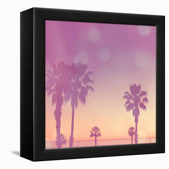 Palm Trees in California-Myan Soffia-Framed Premier Image Canvas