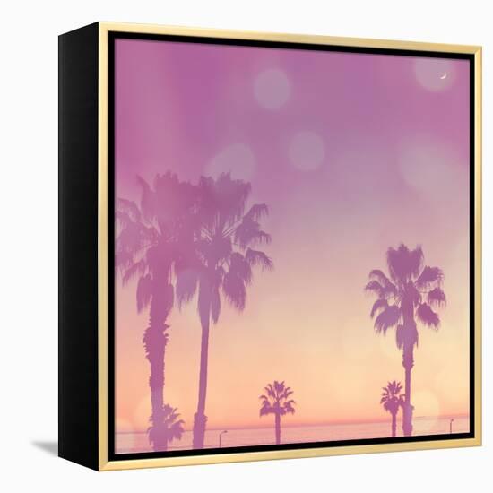 Palm Trees in California-Myan Soffia-Framed Premier Image Canvas